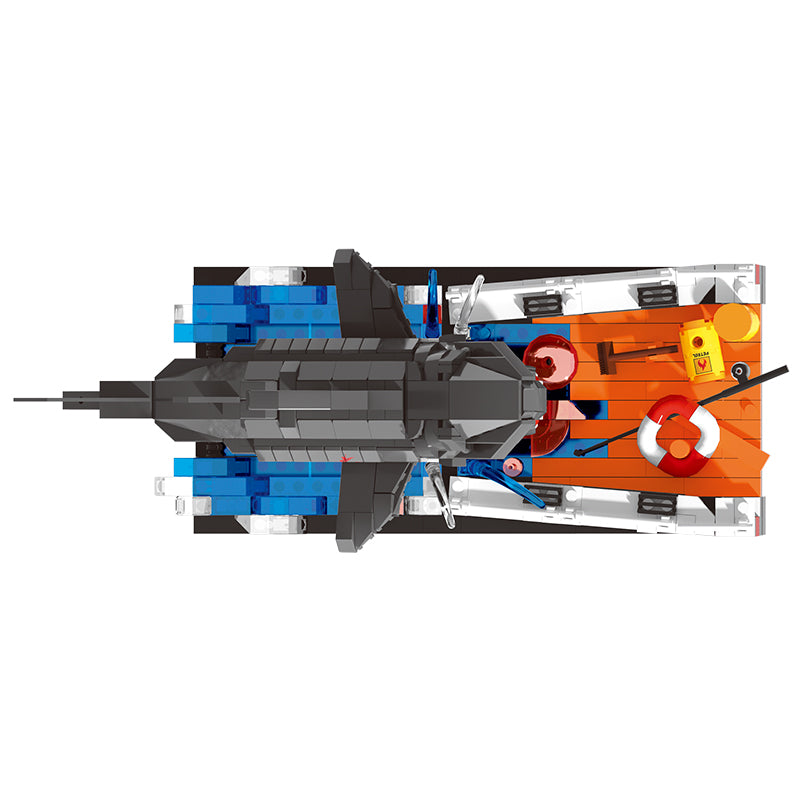 785PCS Great White Shark Attack Scene Building Blocks Educational Toy for Kids WGC