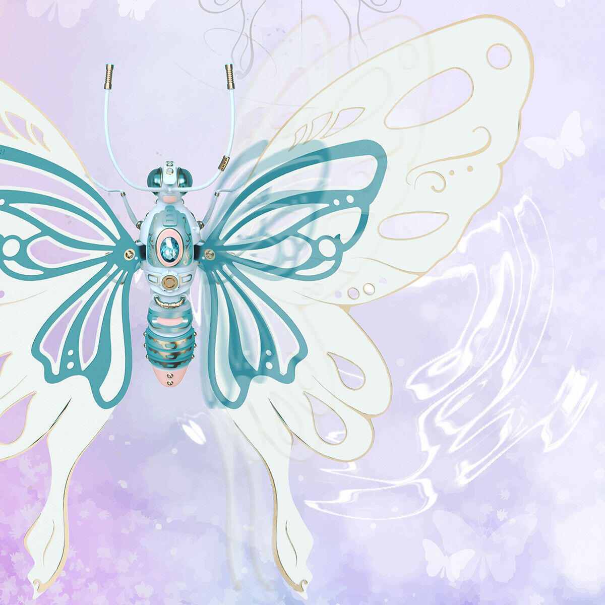 Robotime Butterfly DIY Mechanical 3D Puzzle MI05P PINK