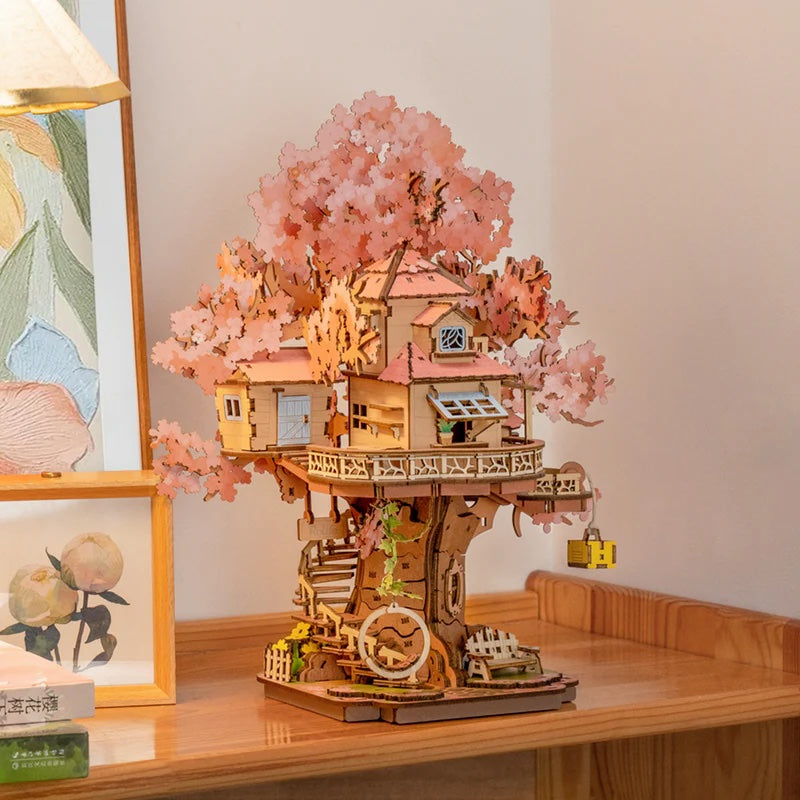 Rolife Sakura Tree House DIY Wooden 3D Puzzle TGS04