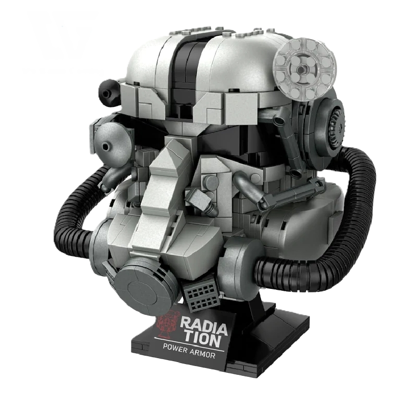 1088pcs Fallout Power Armor Helmet Building Block Set Collectible Decoration WGC