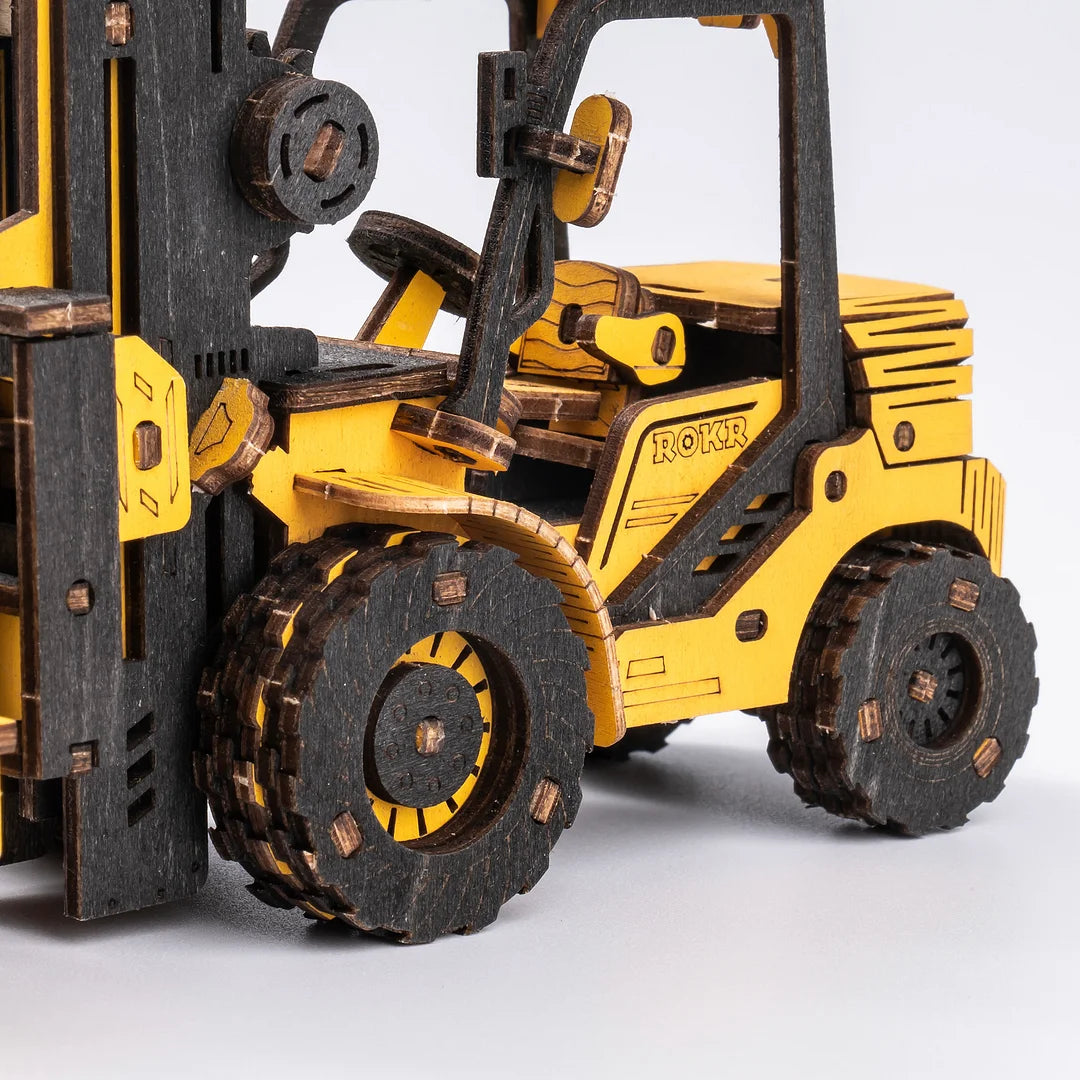 ROKR Forklift Engineering Vehicle 3D Wooden Puzzle TG413K  Educational Toy for Kids Truck Toys for Gifts