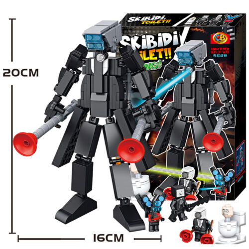 4PACKS 1227PCS Toilet Man Vs Monitor Man Game Figures Speakerman Camera Man Dolls Skibidi Doll Building Block Toys MG1339