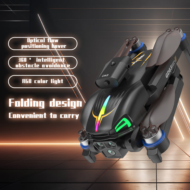 Global Drone GD83 Foldable Drone with 4K Camera | Brushless Motor Quadcopter Under $500, RGB Lights & Compact Design