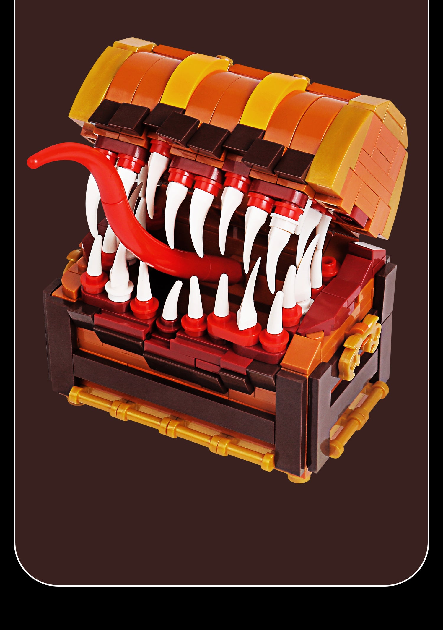 366PCS Mimic Monster Treasure Chest Legendary Collectible Figure Building Block Kit WGC