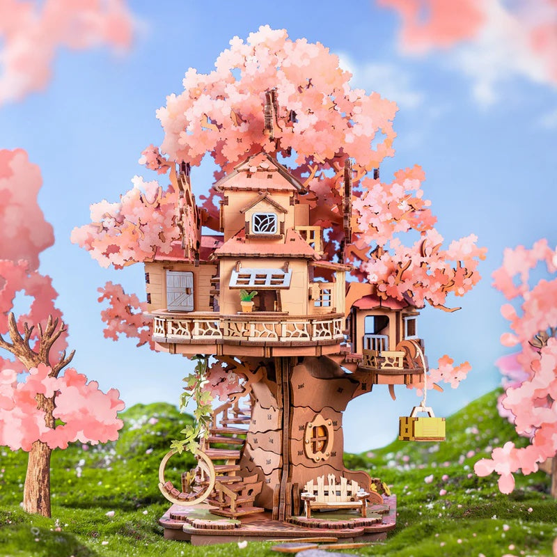 Rolife Sakura Tree House DIY Wooden 3D Puzzle TGS04