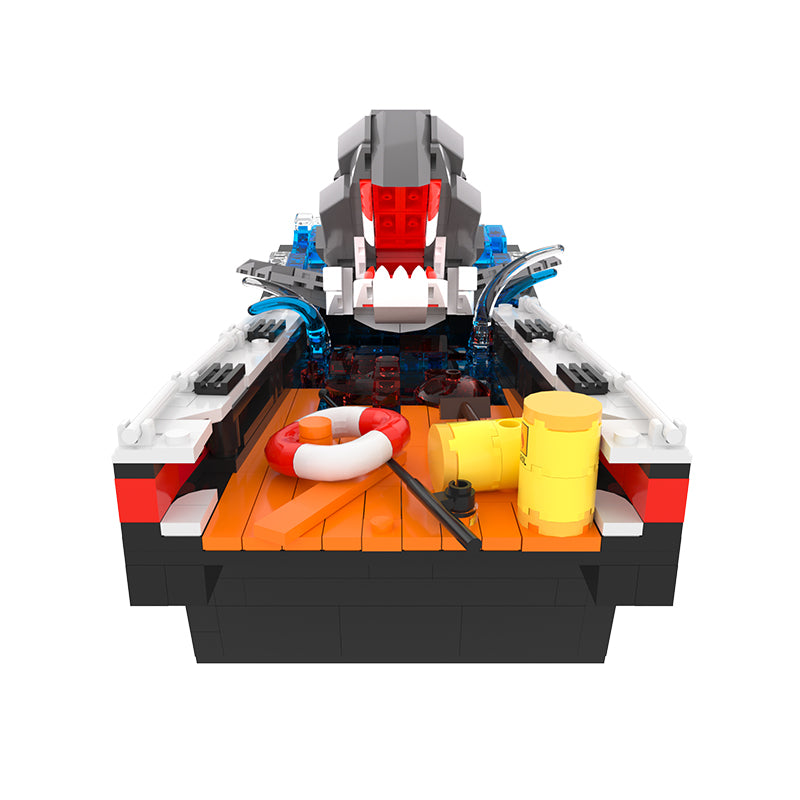 785PCS Great White Shark Attack Scene Building Blocks Educational Toy for Kids WGC