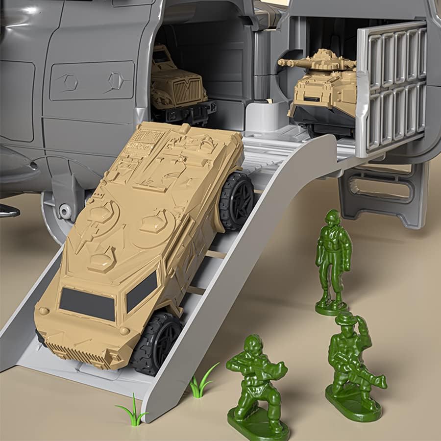 Children's Military Transformation Aircraft C17 Track Gliding Tank Can Store Transport Aircraft Boy Toy Birthday Gift