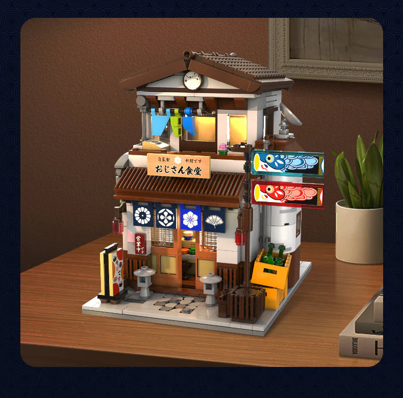 CaDA 861Pics Japanese Style Canteen C66014W Traditional Japanese two-story building Late Night Canteen