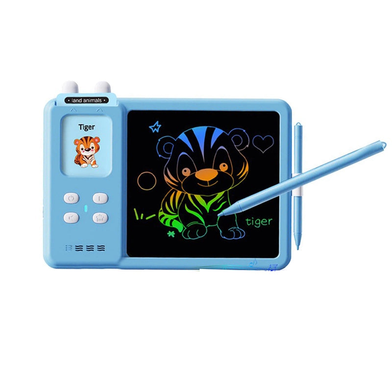 510 Words BLUE 2in1 Educational Toy Talking Flash Cards Learning Machine with Writing Tablet