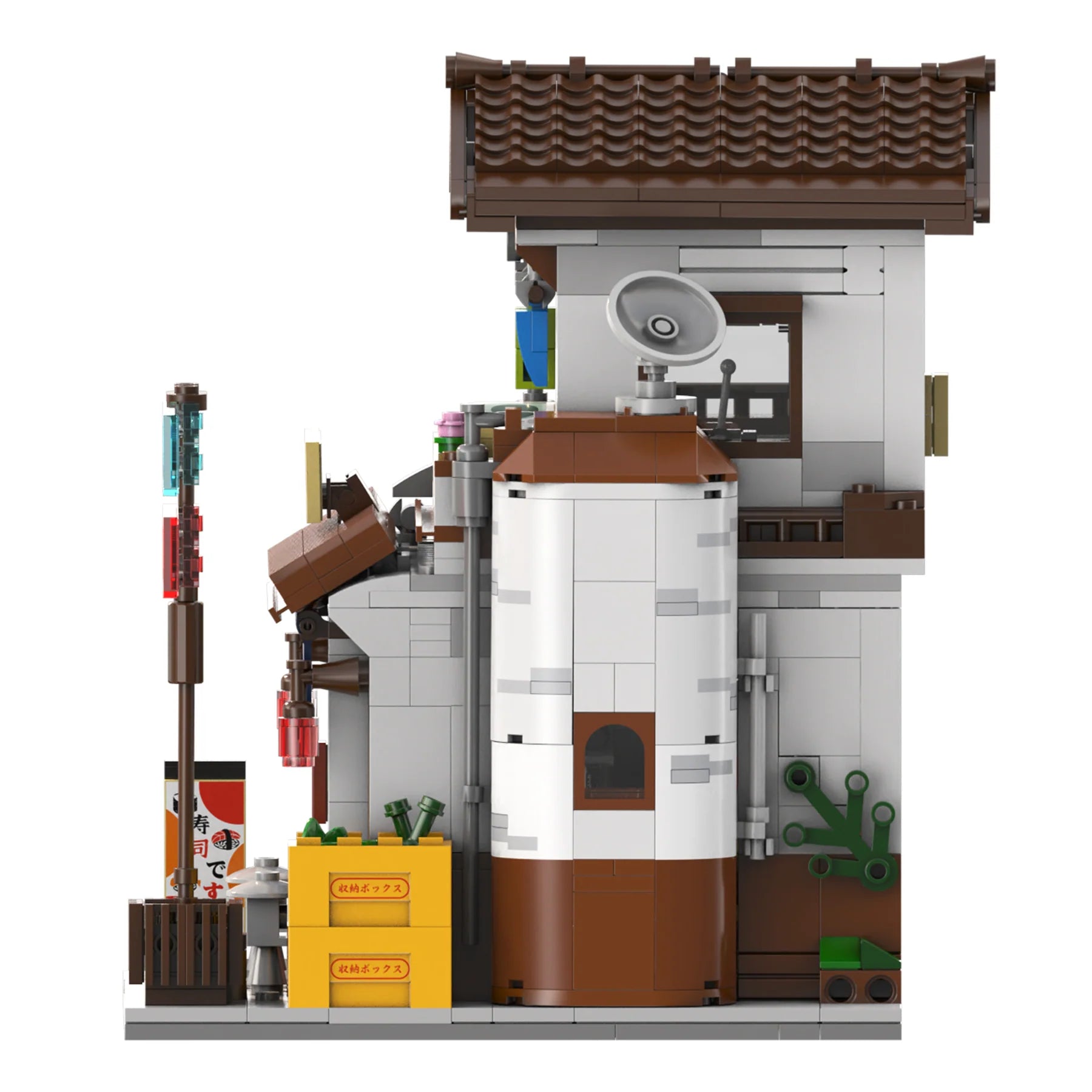 CaDA 861Pics Japanese Style Canteen C66014W Traditional Japanese two-story building Late Night Canteen