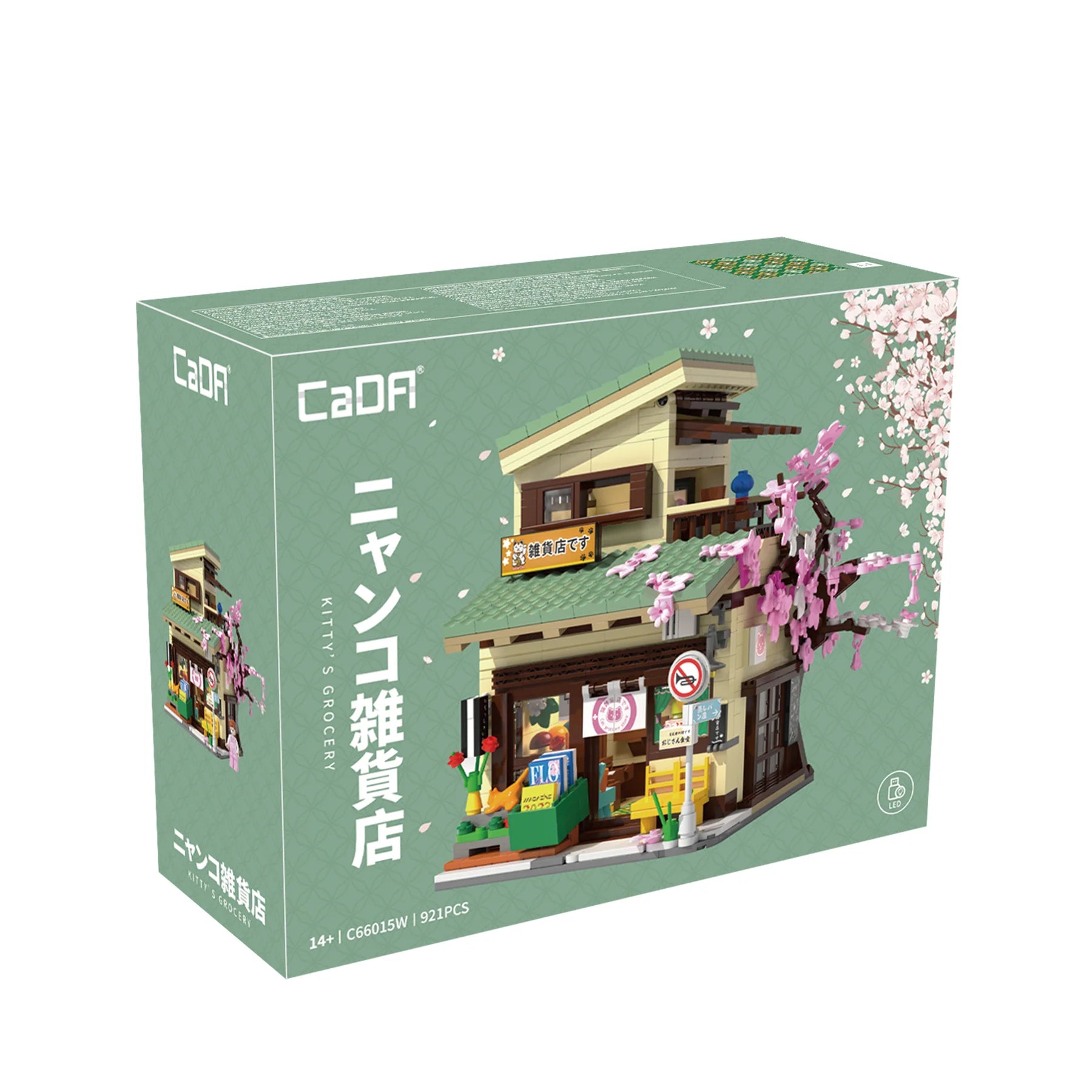 CaDA 921 Pics Kitty's Grocery C66015W Traditional Japanese two-story building full bloom