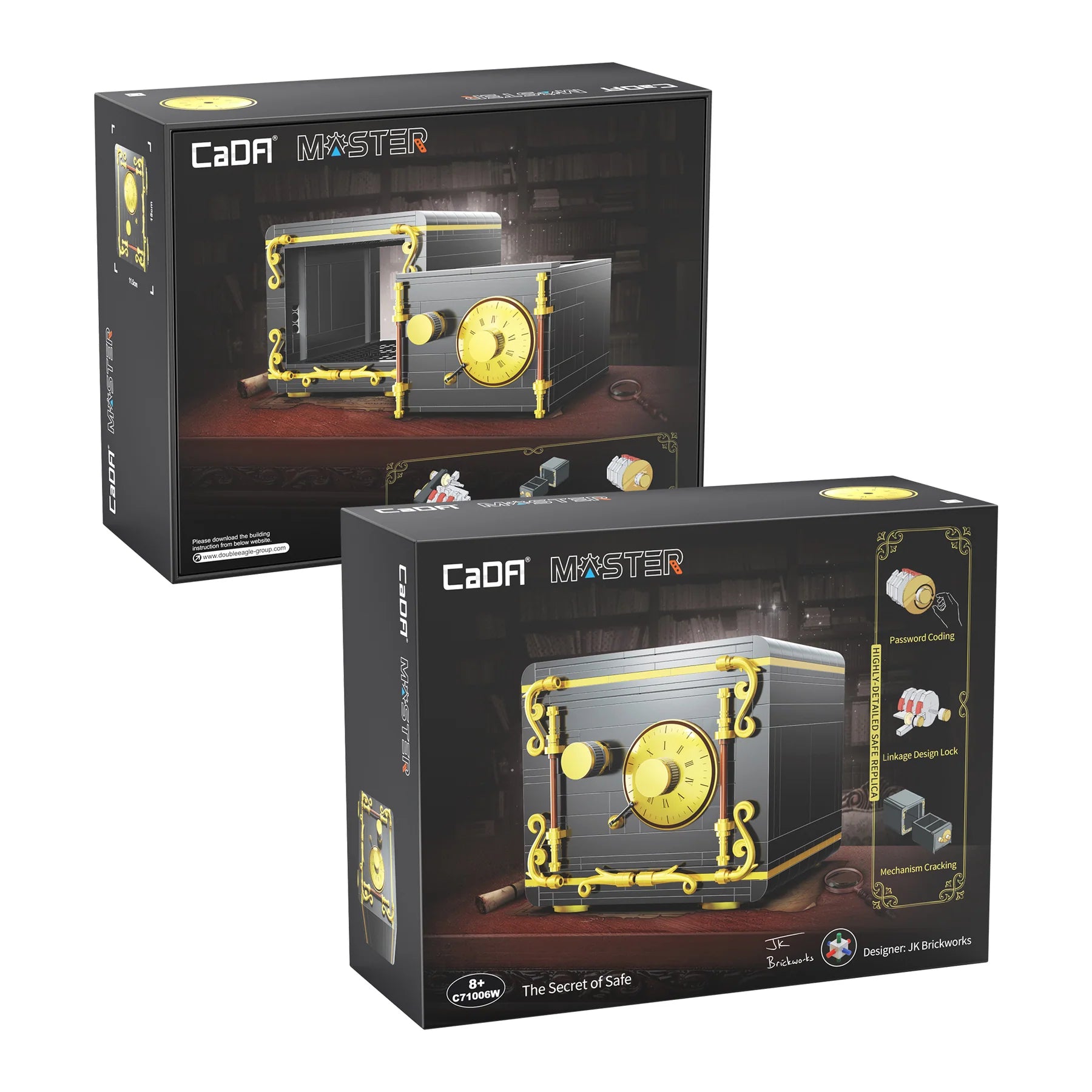 CaDA C71006W 424 Pics Combination Safe building block set antique-style safe