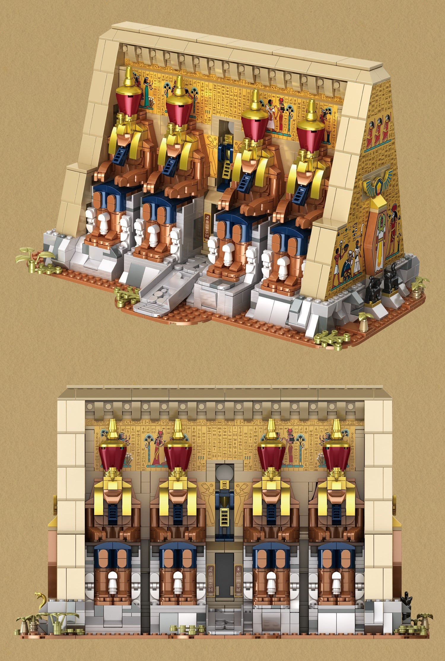 2666pcs Ancient Egyptian Temple Architecture Building Blocks Set WGC