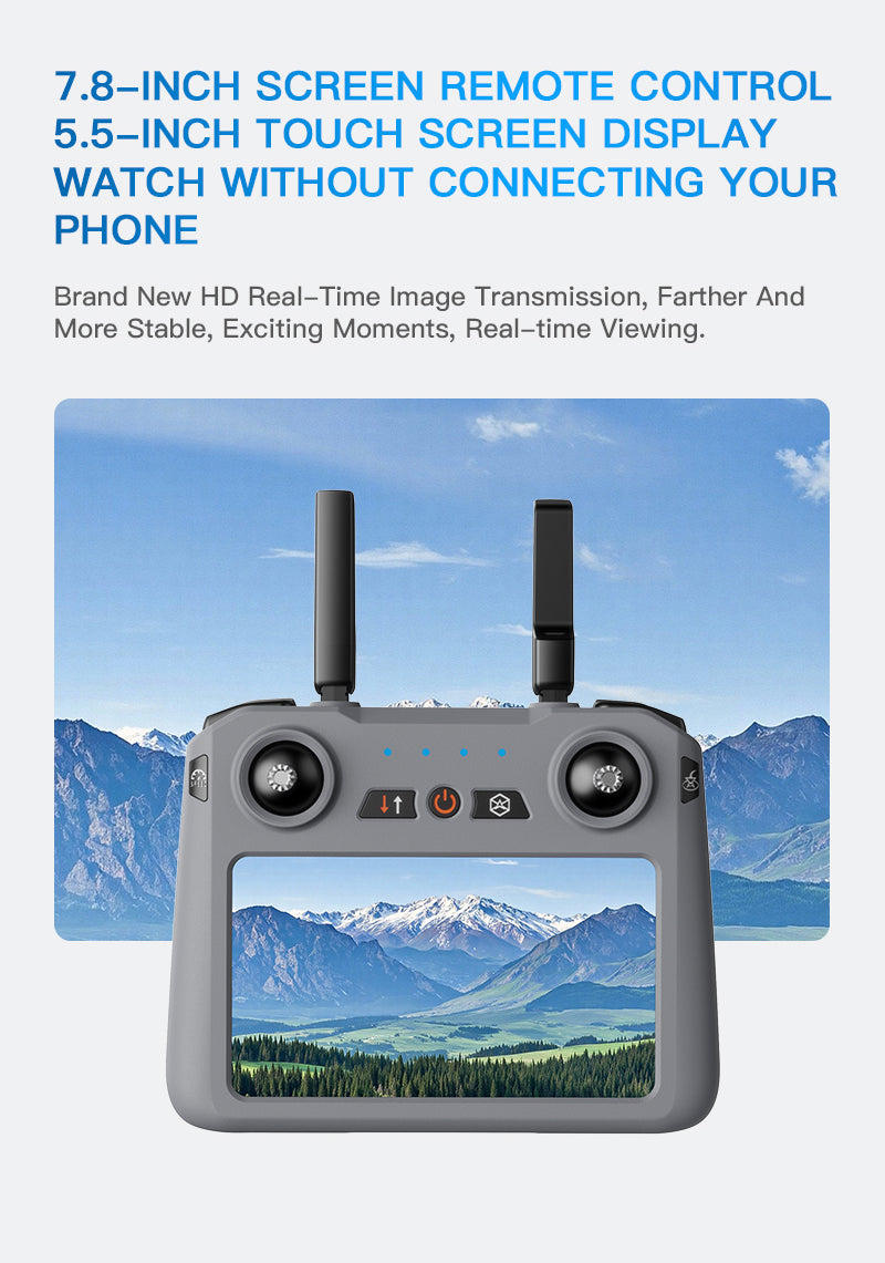 GD017 Drone 4K HD Camera 3-Axis Gimbal Touch Screen 249g Ultralight design Brushless EIS Electronic RC Quadcopter Toys 5.0