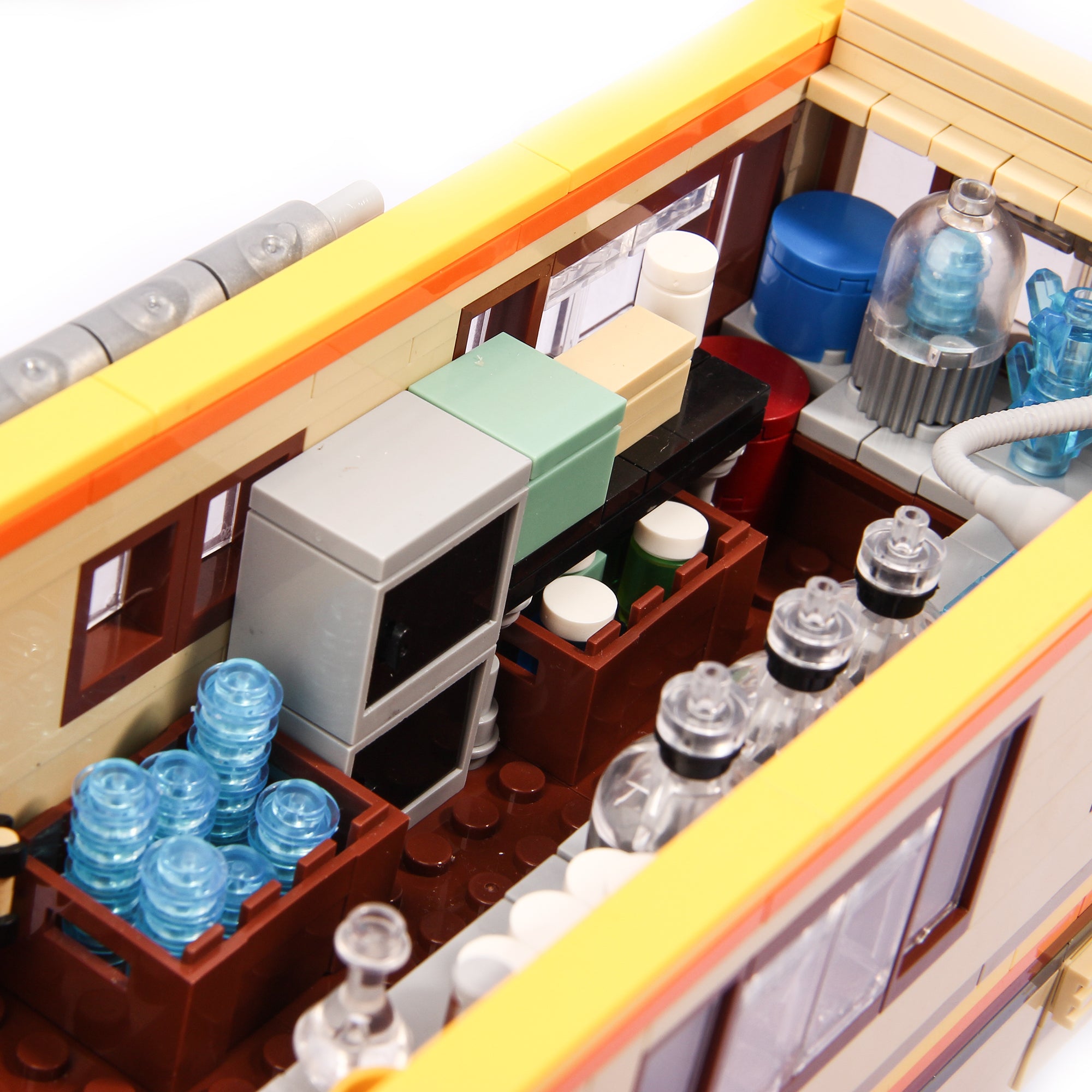 643PCS Classic U.S.Drama Movie TV Breaking Bad Walter White Work Car Pontiacl Lab RV Technical Model Toys Gift