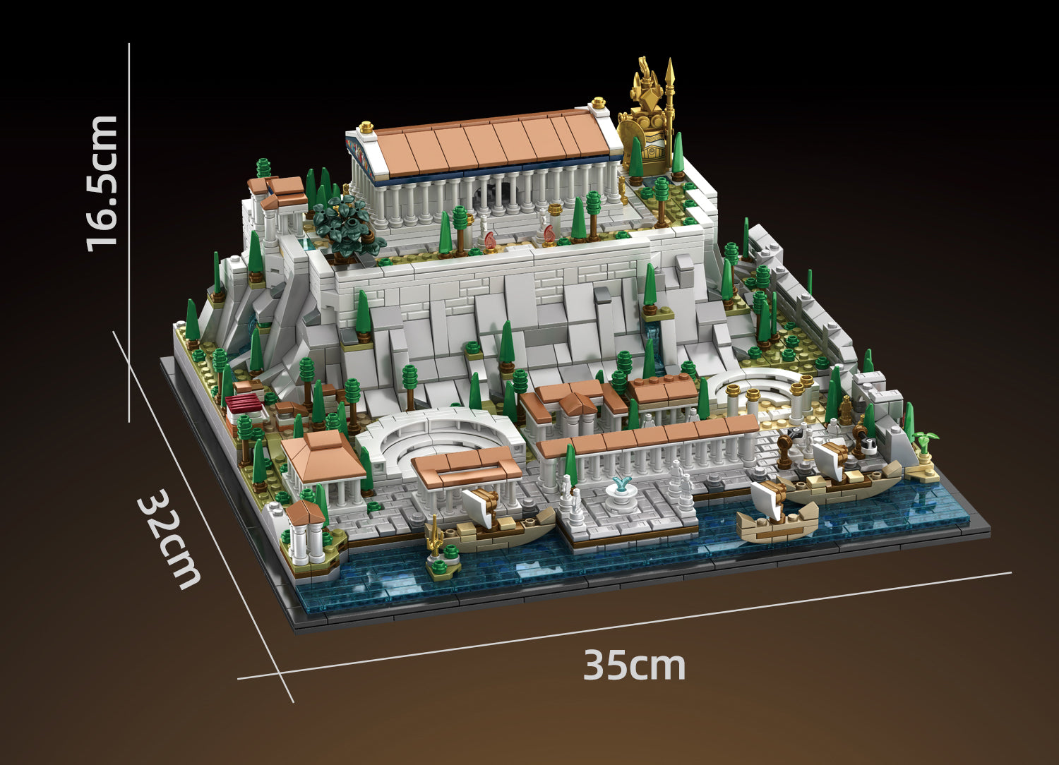 1988PCS The Most Famous Acropolis Model with Athens Temples MOC City Buildings Blocks