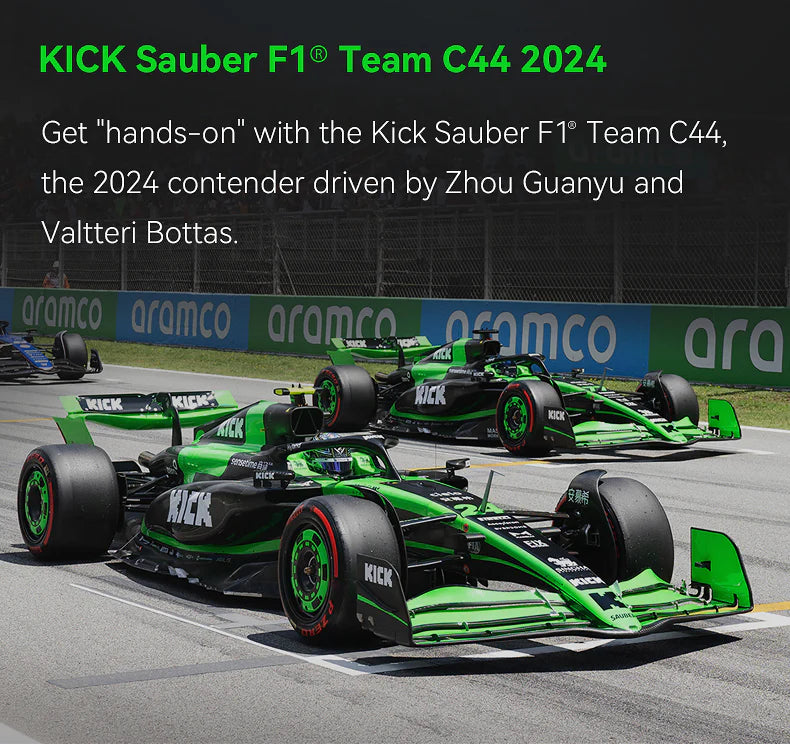 CADA 2553pcs KlCK Sauber F1 Team C44 2024 C64010W for Children Adult