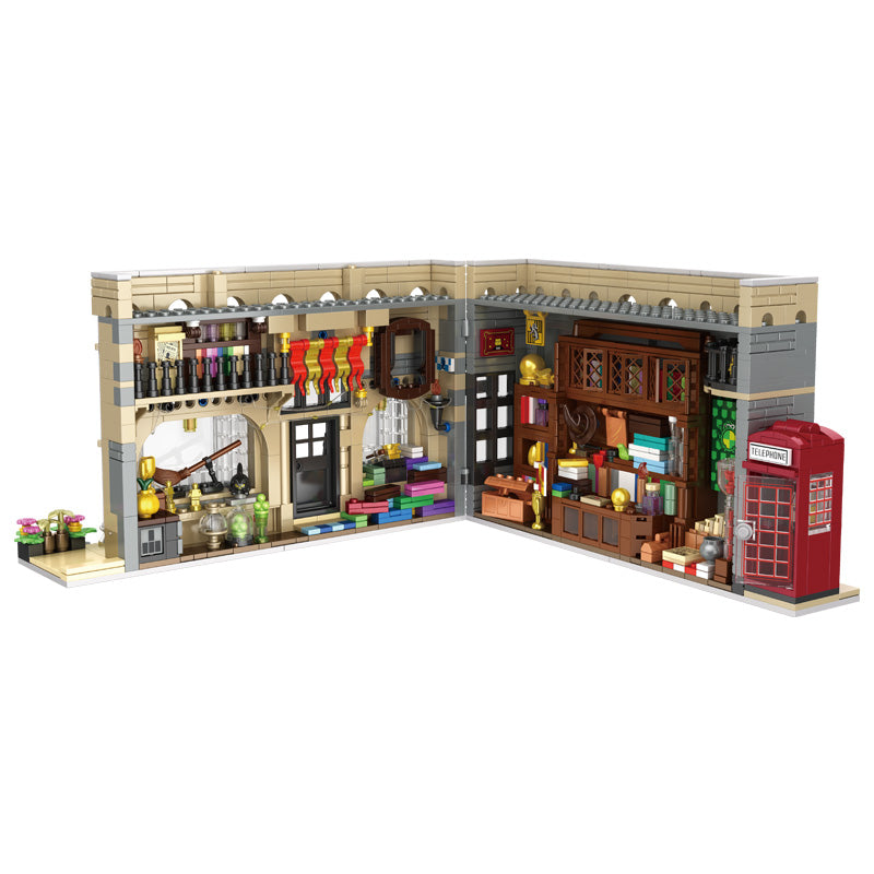 1368pcs Wizard Shop Building Block Set 2-in-1 Diagon Alley Shop Building Kit Wizard Gift WGC