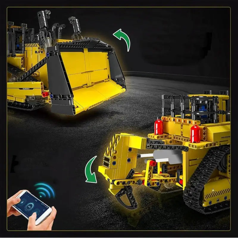 Mould King 15084 D11 Bulldozer Remote Controlled Model Building Set | 1,508 PCS
