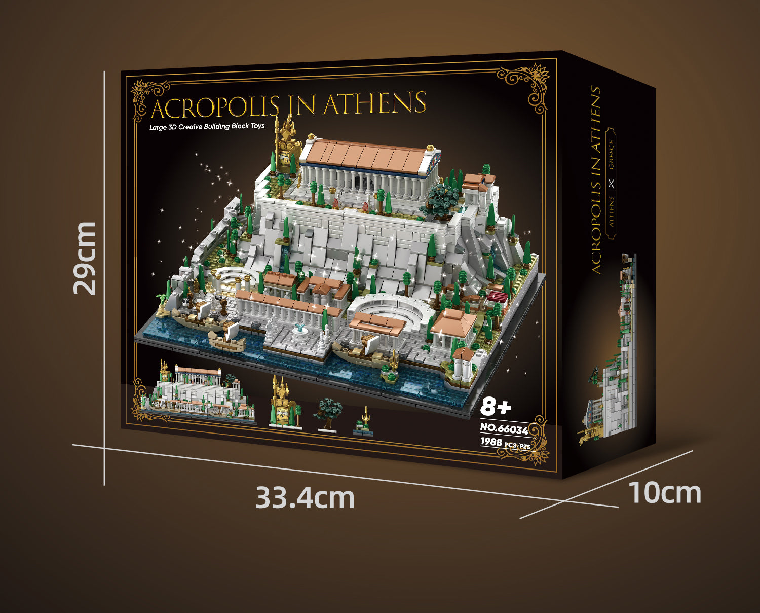 1988PCS The Most Famous Acropolis Model with Athens Temples MOC City Buildings Blocks