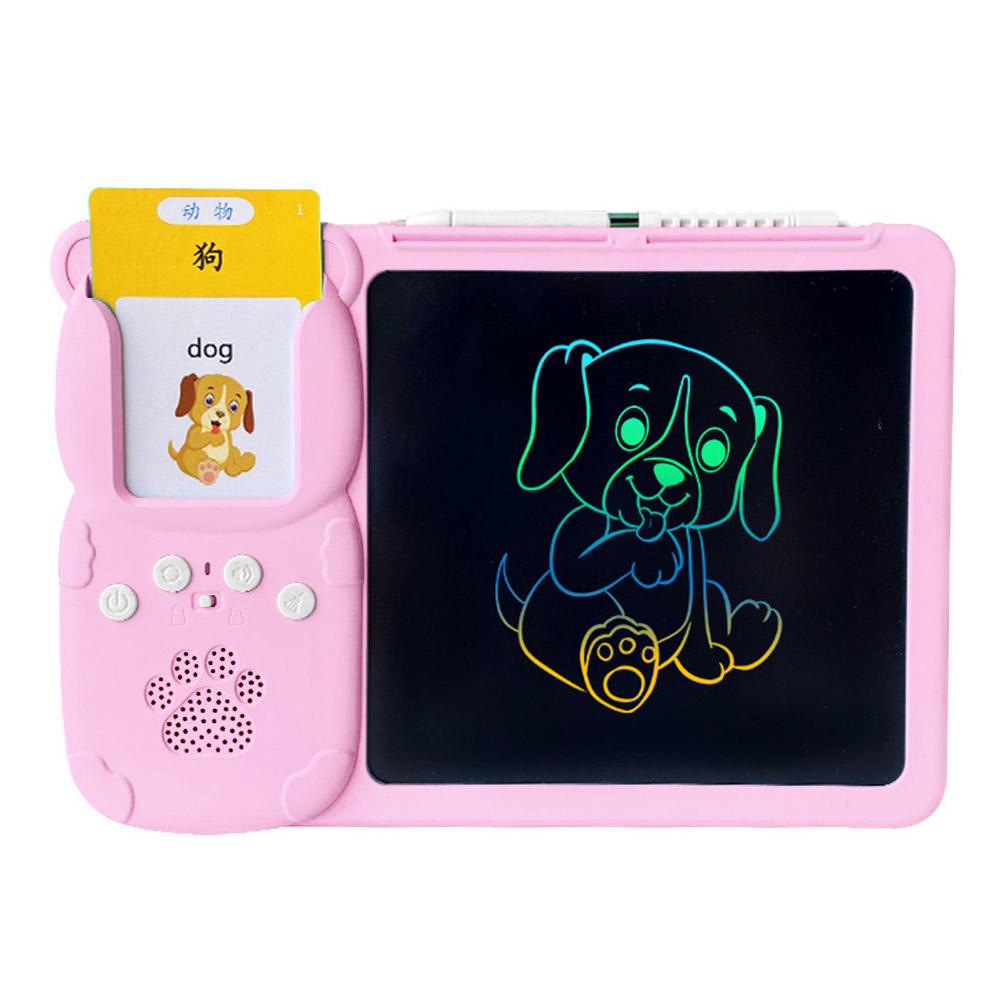 510 Words PINK 2in1 Educational Toy Talking Flash Cards Learning Machine with Writing Tablet
