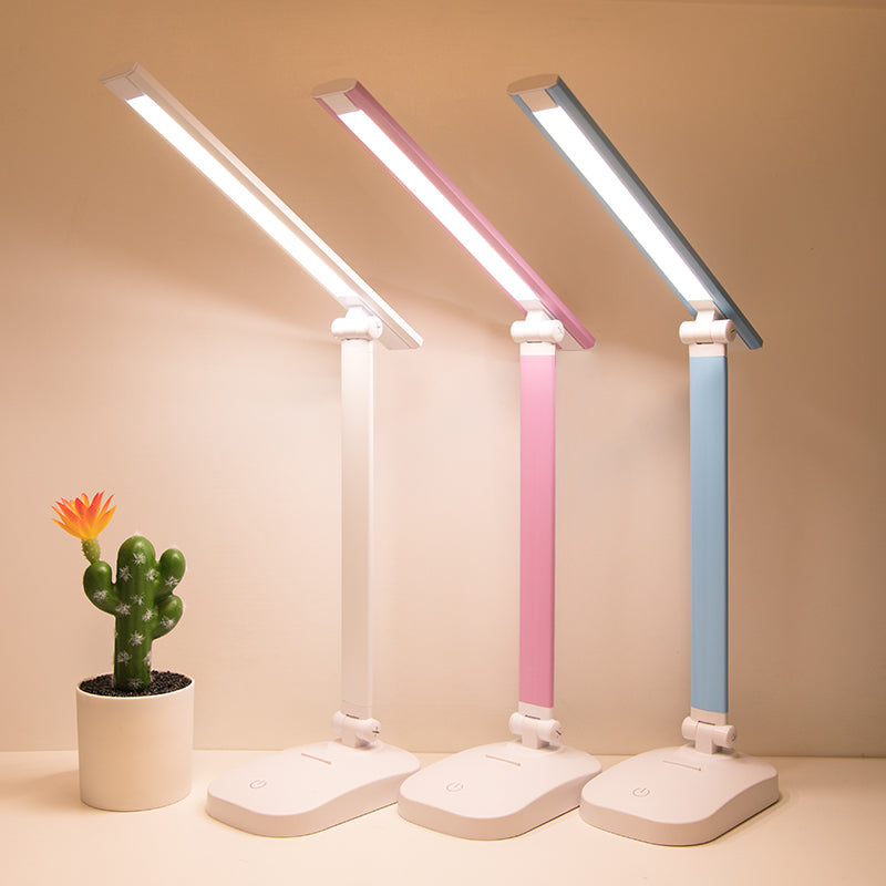 3 Color Stepless Dimmable Touch Foldable Table Lamp Led Bedside Reading Eye Protection Night Light DC5V USB Chargeable
