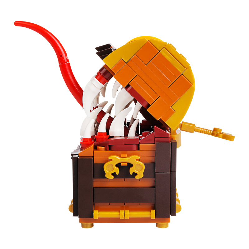 366PCS Mimic Monster Treasure Chest Legendary Collectible Figure Building Block Kit WGC