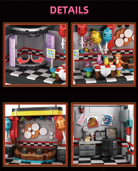 1388PCS Five Nights at Freddy's scene Movie & Game DIY Model Building Blocks WGC