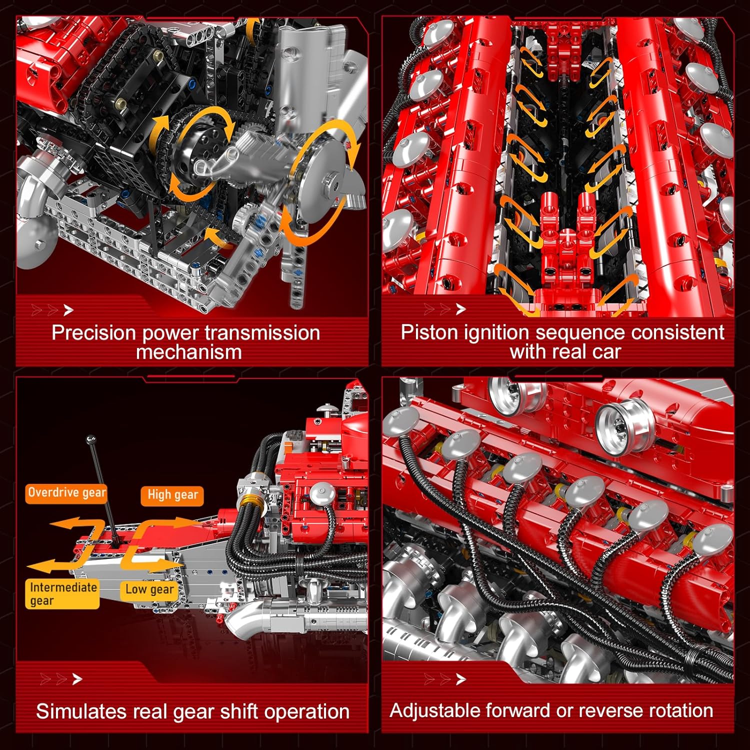 Mould King 10169 Italian Supercar V12 Engine Building Set | 3,472 Pcs