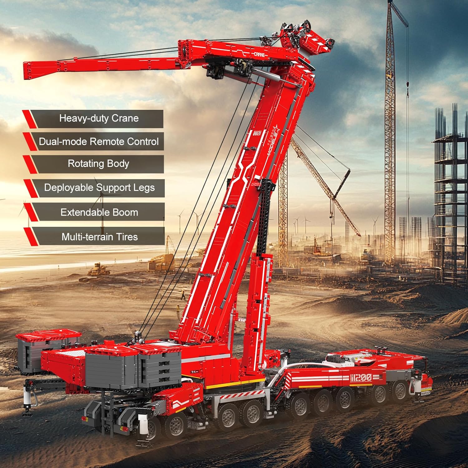 Mould King 17008 Ultimate Liebherr LTM 11200 Remote Controlled Crane Building Sets | 8,506 Pcs