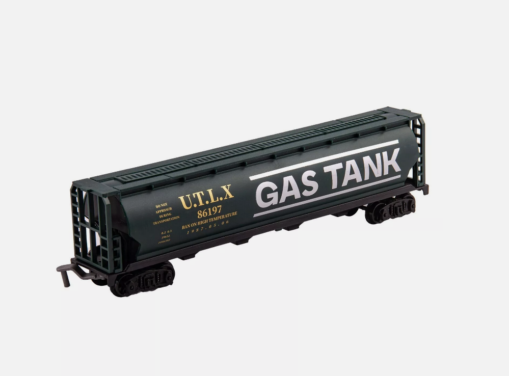 Retro Railroad Train Set with Sound Light Steam Train Locomotive Gas Tank Round 1116mm