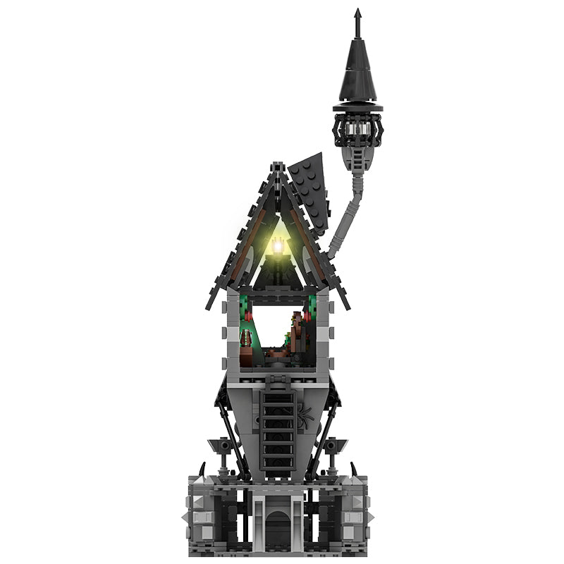 766PCS Halloween Building Set Mansion House Building Blocks Kit with Glowing Lighting Gift for Fans and Kids