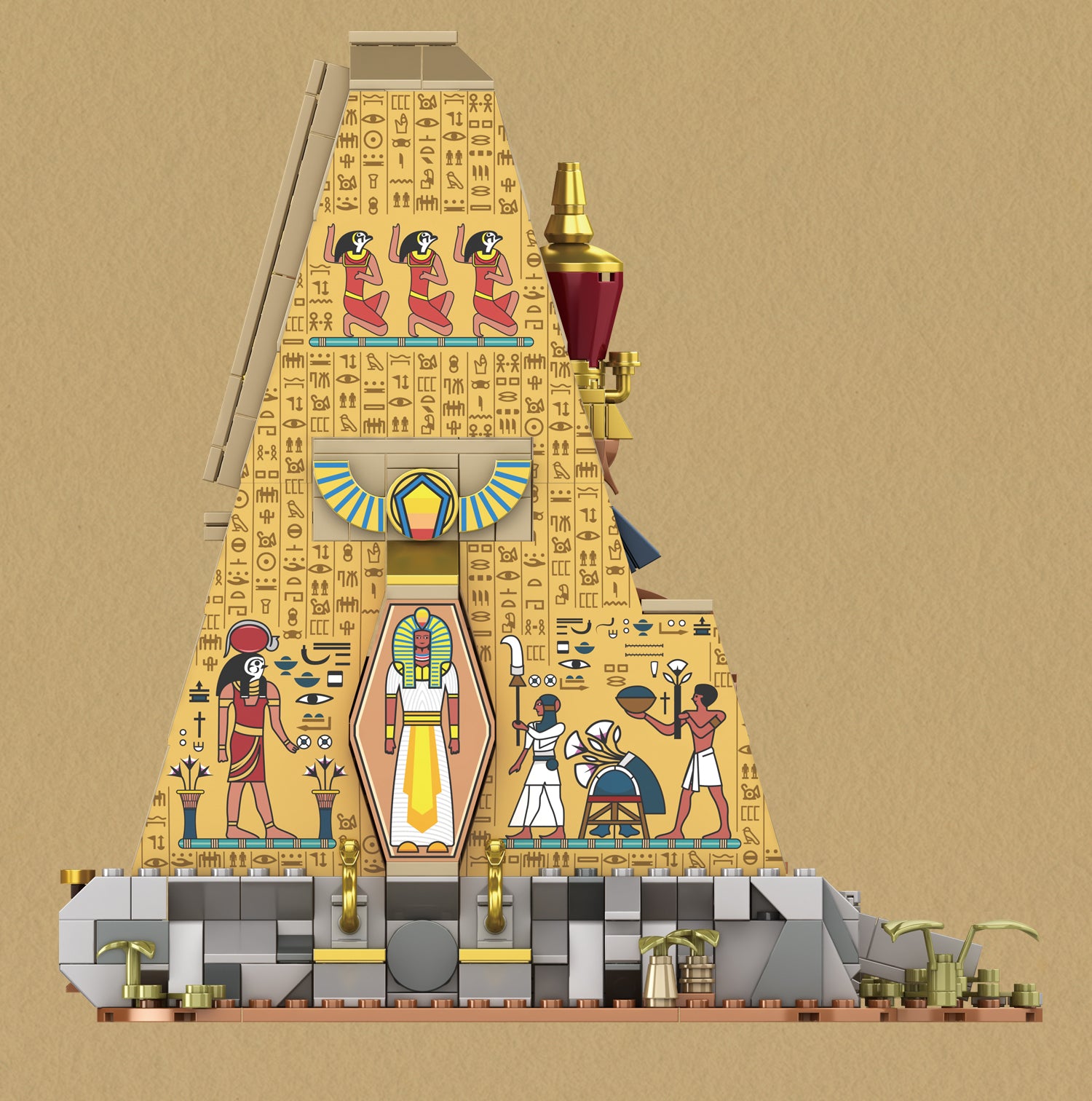 2666pcs Ancient Egyptian Temple Architecture Building Blocks Set WGC