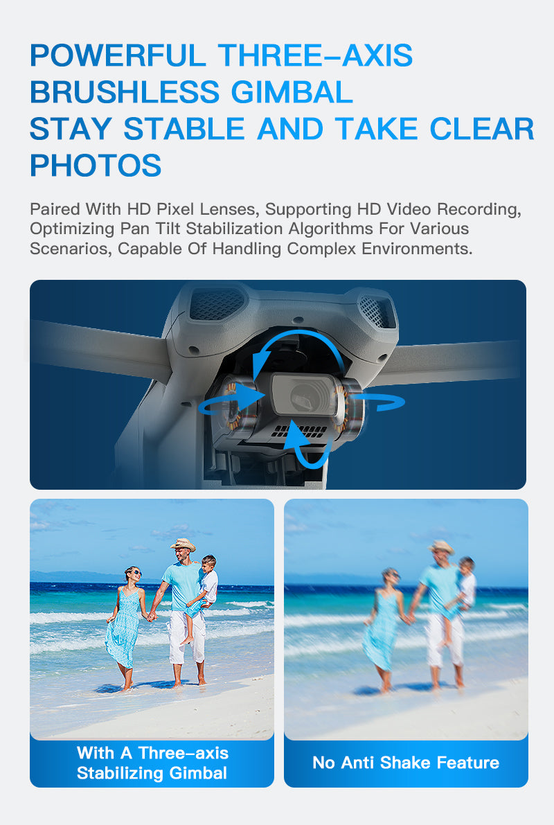 GD017 Drone 4K HD Camera 3-Axis Gimbal Touch Screen 249g Ultralight design Brushless EIS Electronic RC Quadcopter Toys 5.0