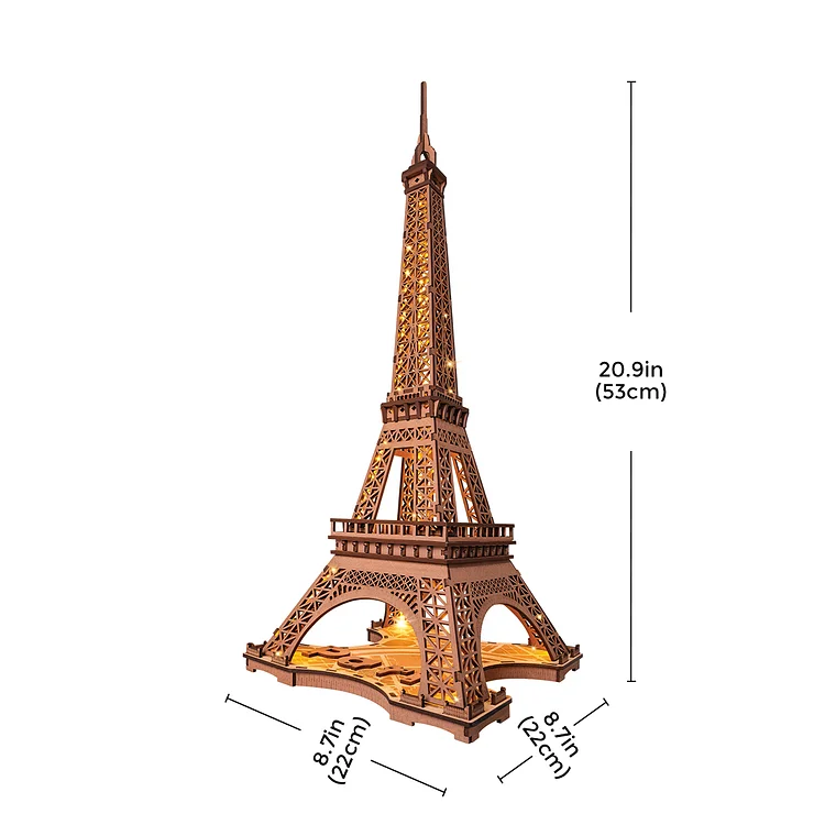 Robotime Rolife ROKR Night of the Eiffel Tower 3D Wooden Puzzle TGL01