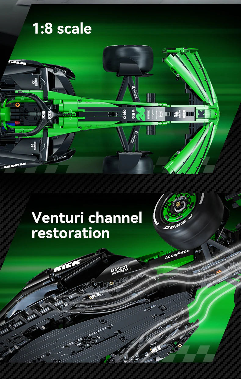 CADA 2553pcs KlCK Sauber F1 Team C44 2024 C64010W for Children Adult