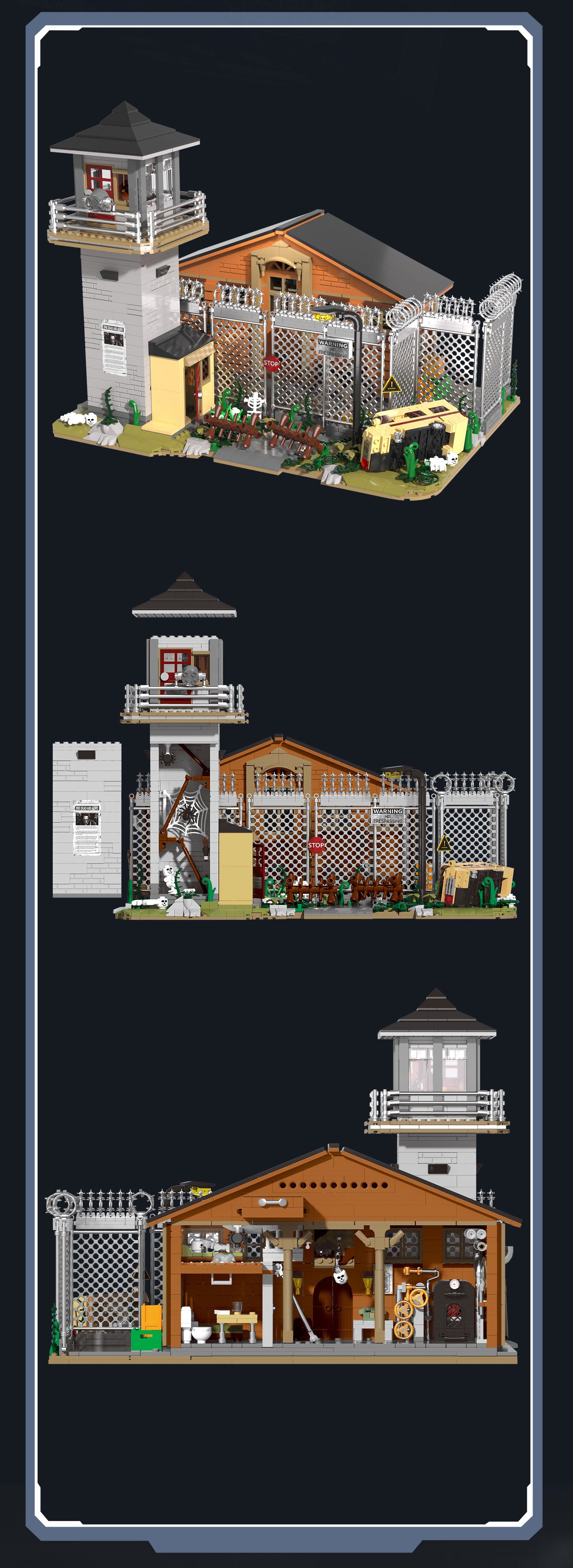 2288pcs The Walking Dead Apocalypse Prison Building Block Creative Design WGC