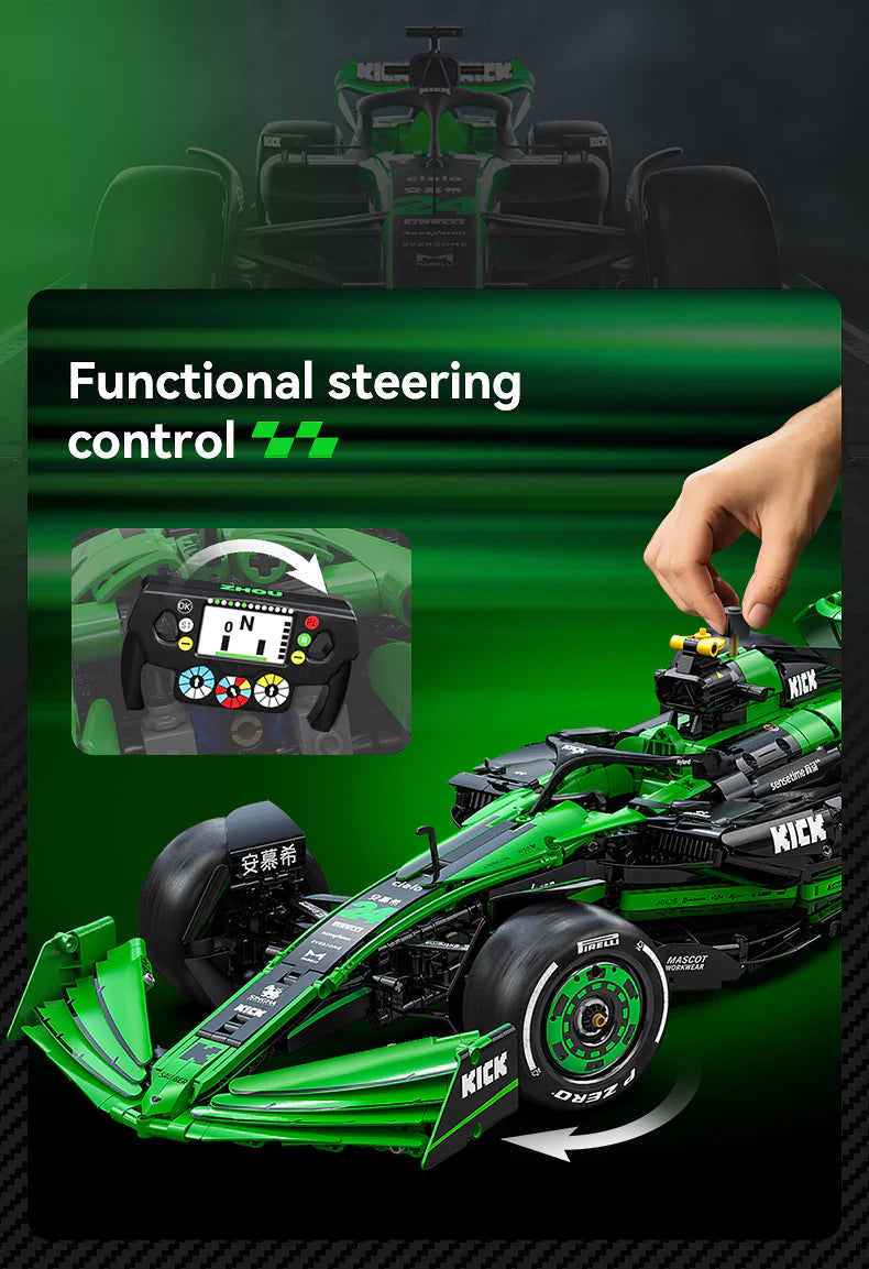 CADA 2553pcs KlCK Sauber F1 Team C44 2024 C64010W for Children Adult
