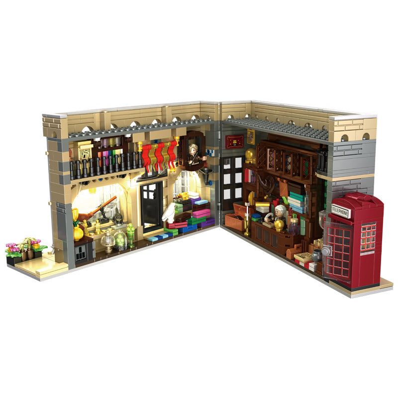 1368pcs Wizard Shop Building Block Set 2-in-1 Diagon Alley Shop Building Kit Wizard Gift WGC