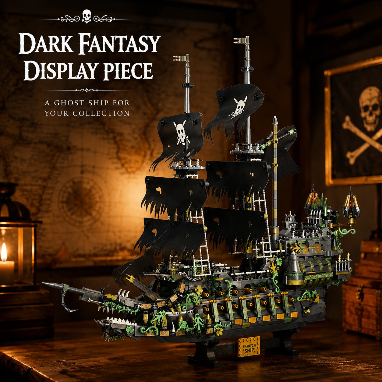 Flying Dutchman Dark Fantasy Ghost Ship dark fantasy home display scene