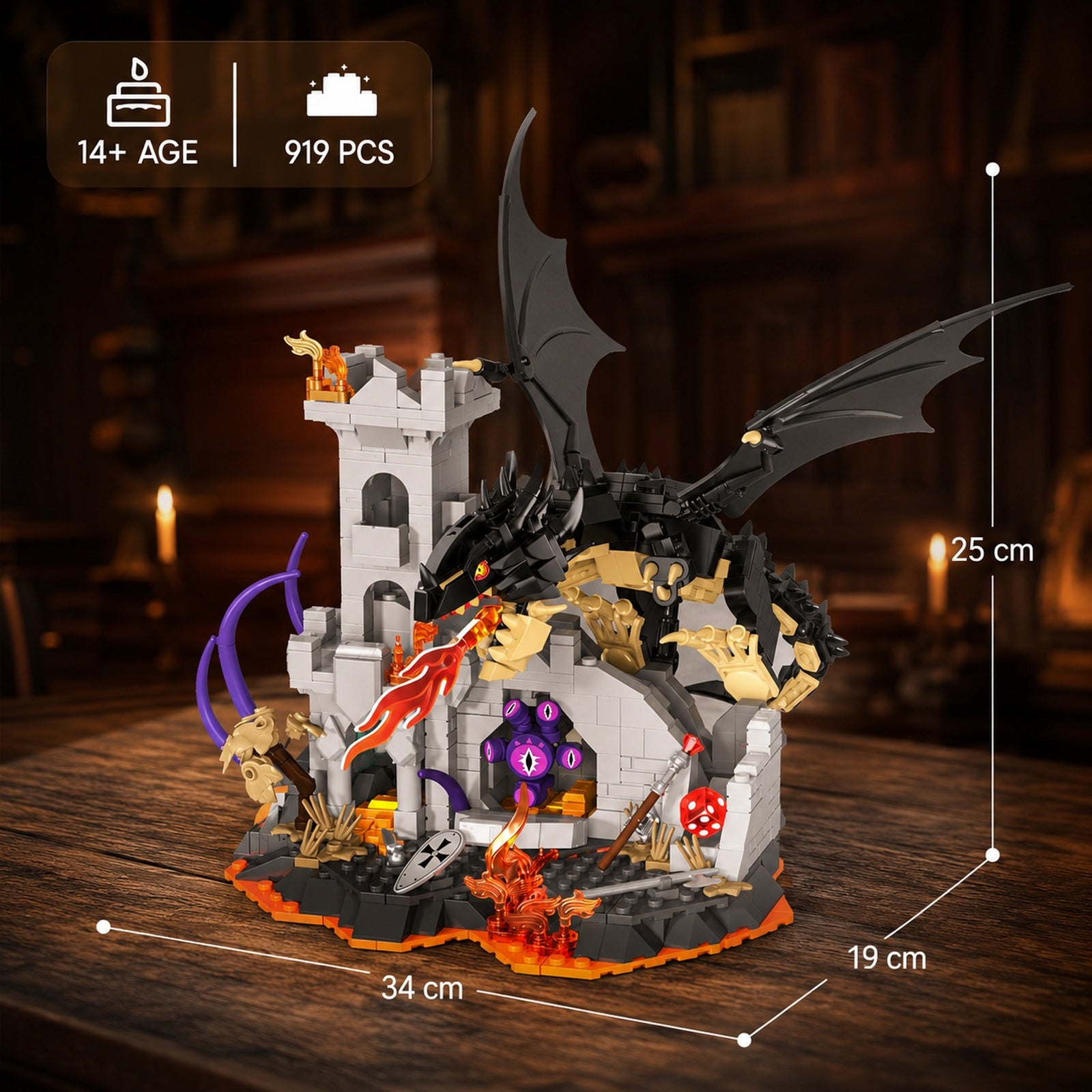 Dragon Flame Castle size information diagram