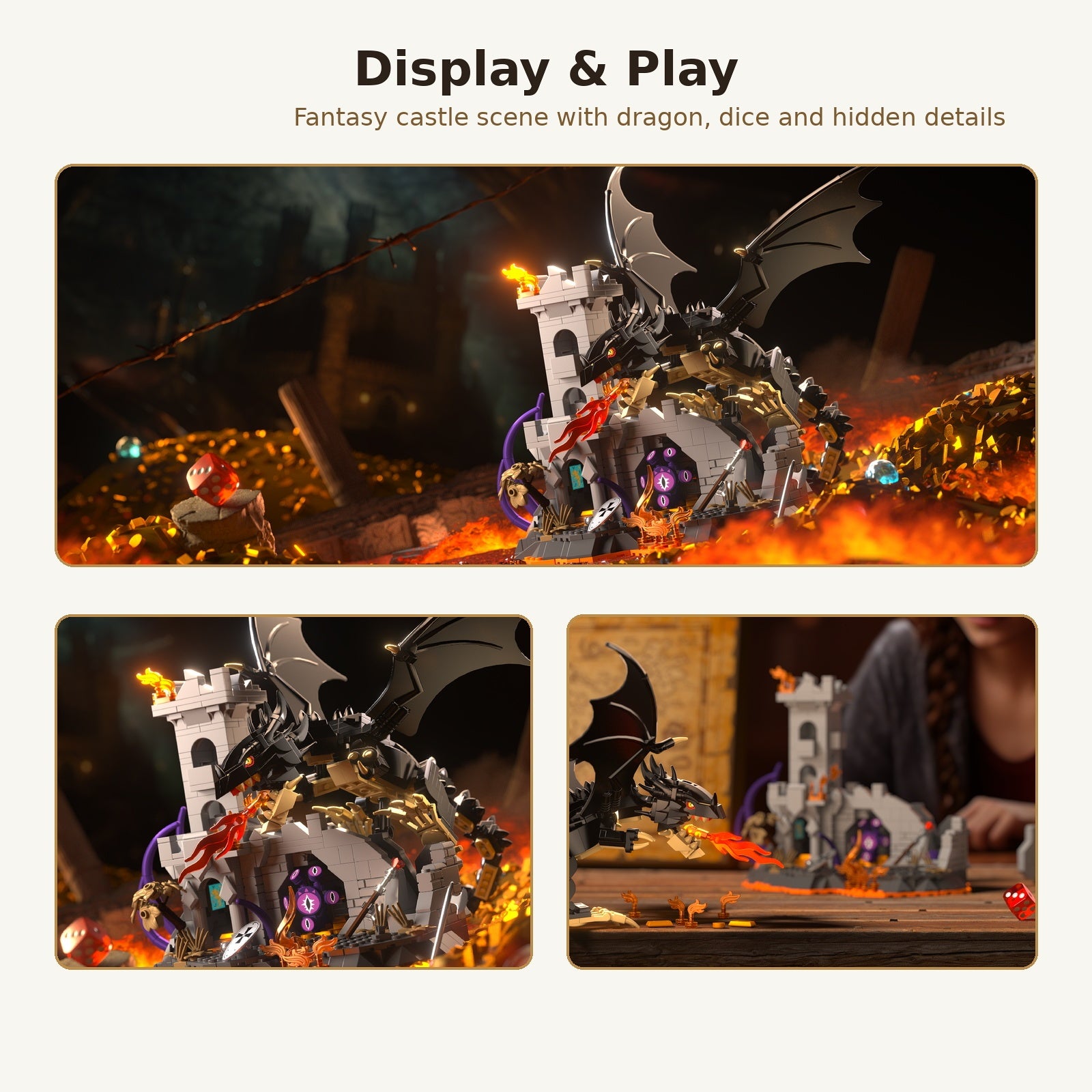 Dragon Flame Castle display and play scene