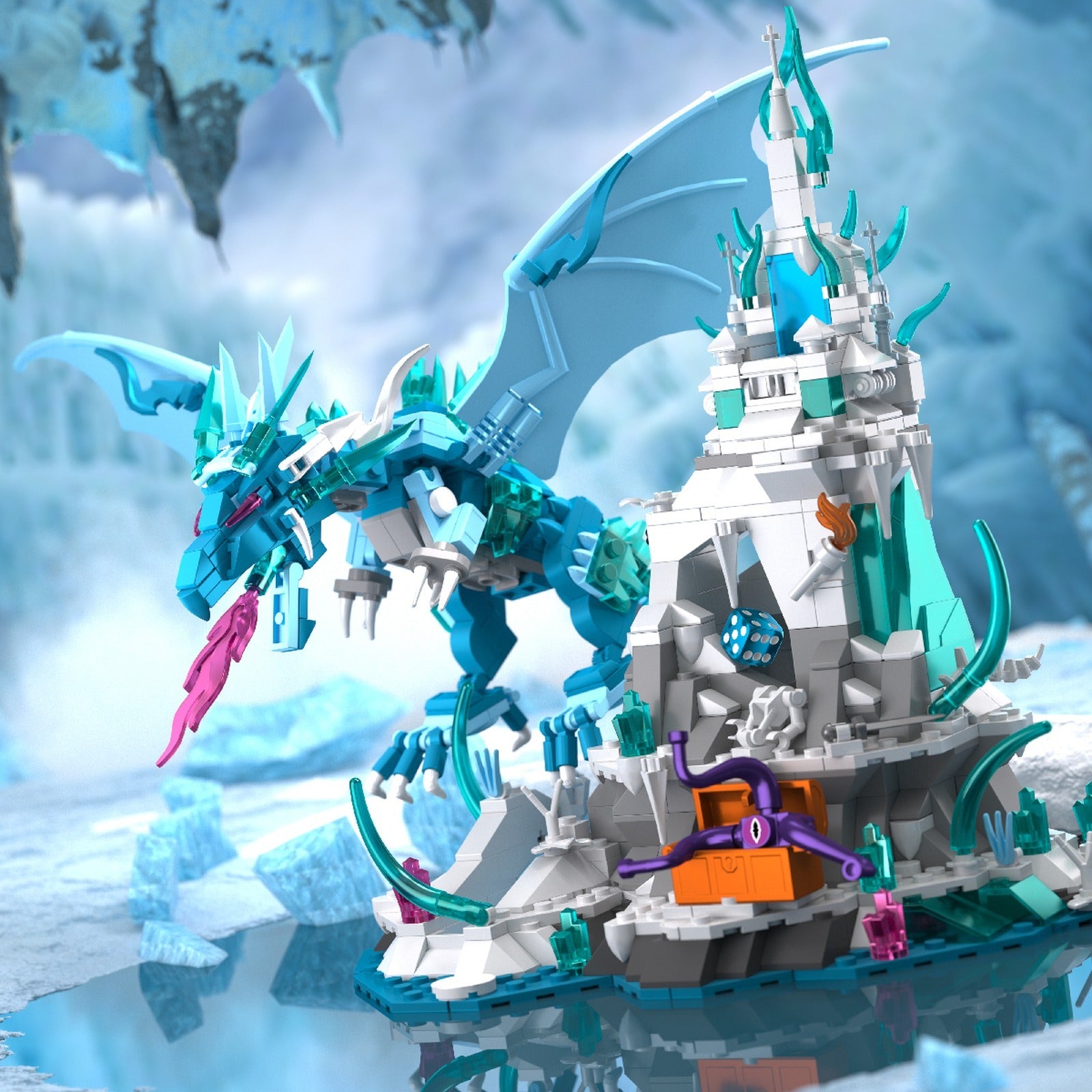 Frostspire Dominion ice cave display scene