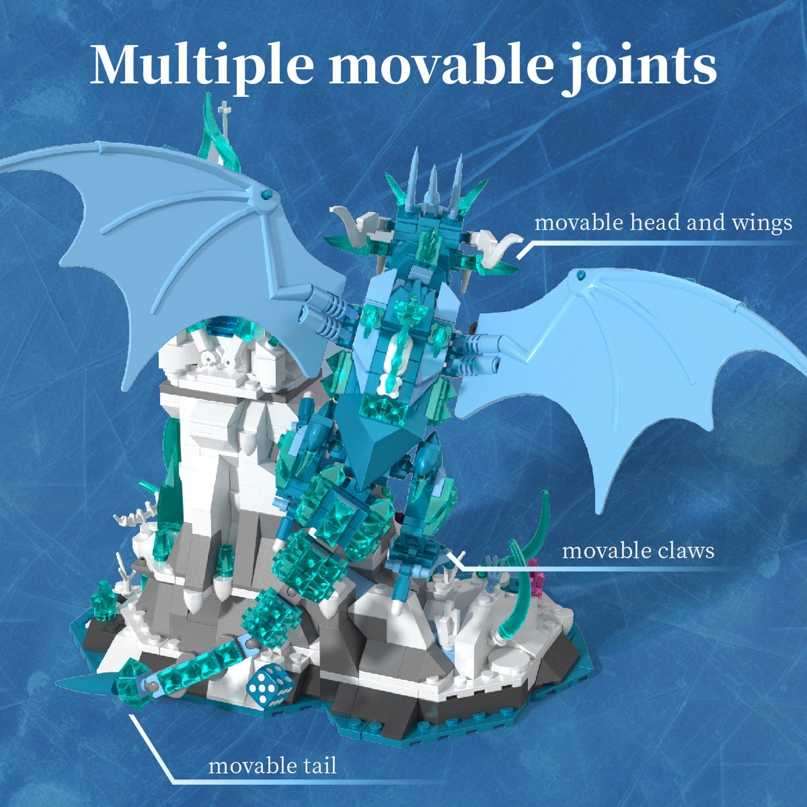 Frostspire Dominion posable ice dragon feature
