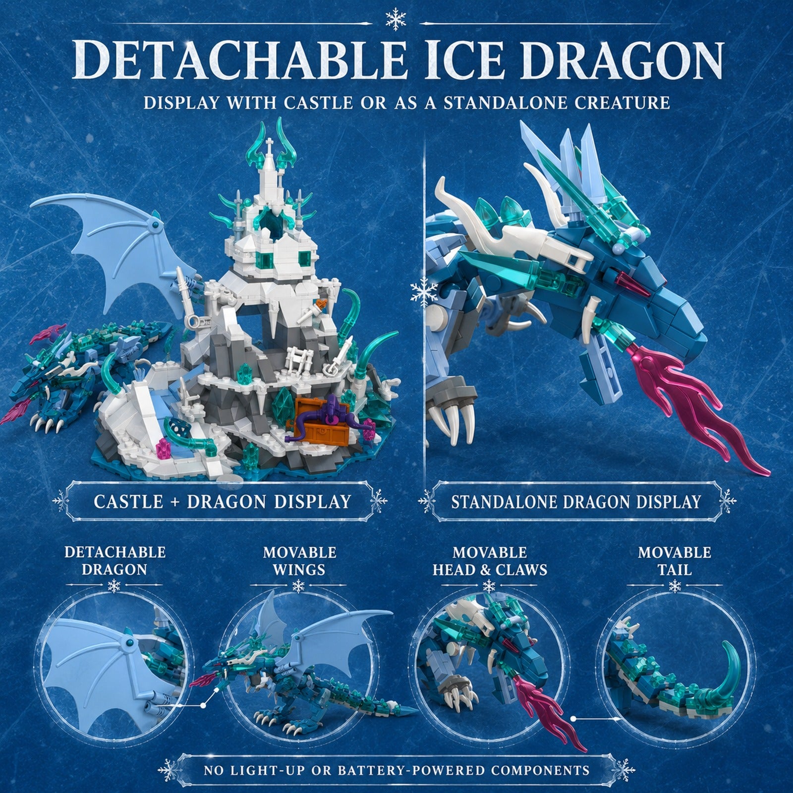 Frostspire Dominion detachable ice dragon display feature
