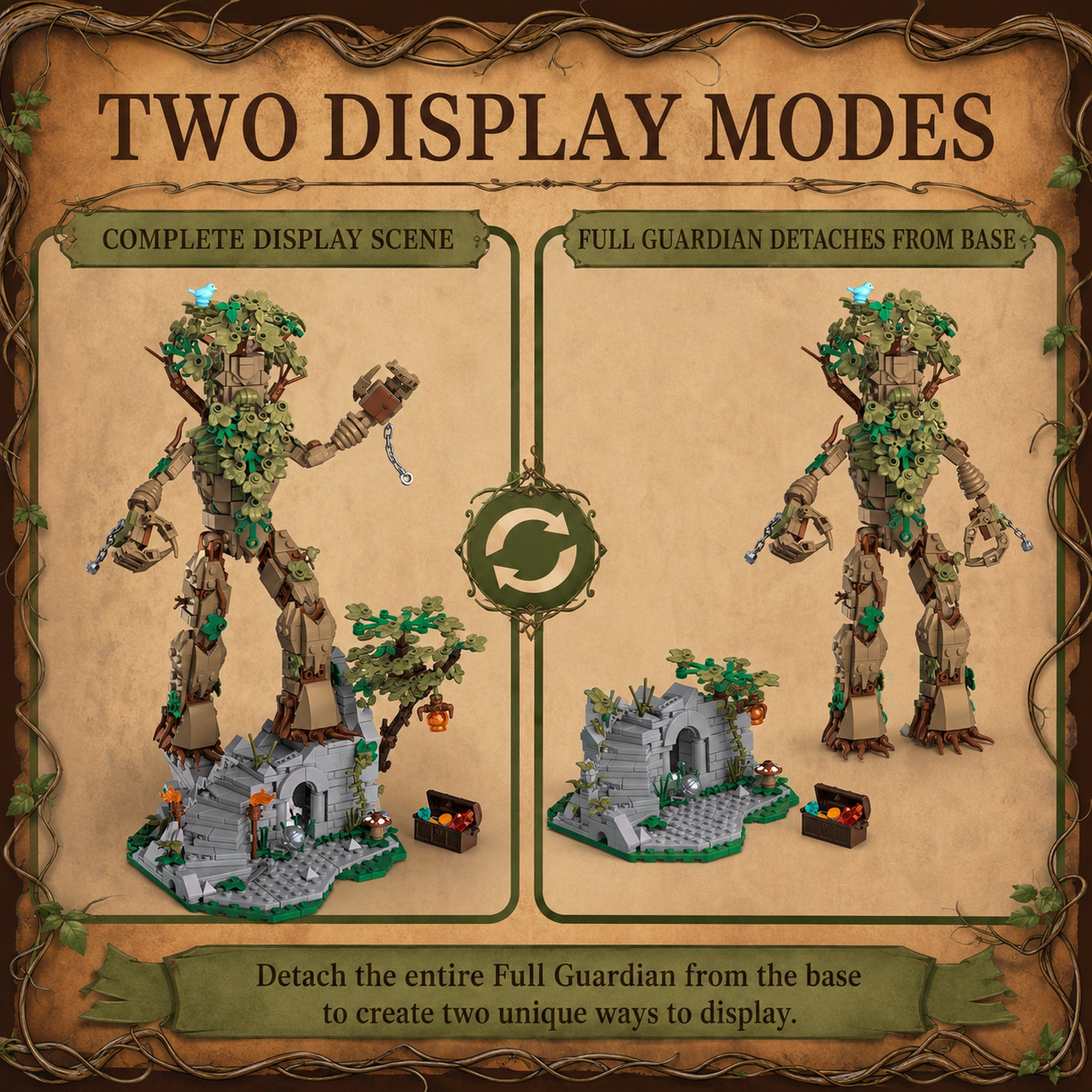 Arboreal Keep Fantasy Tree Guardian two display modes