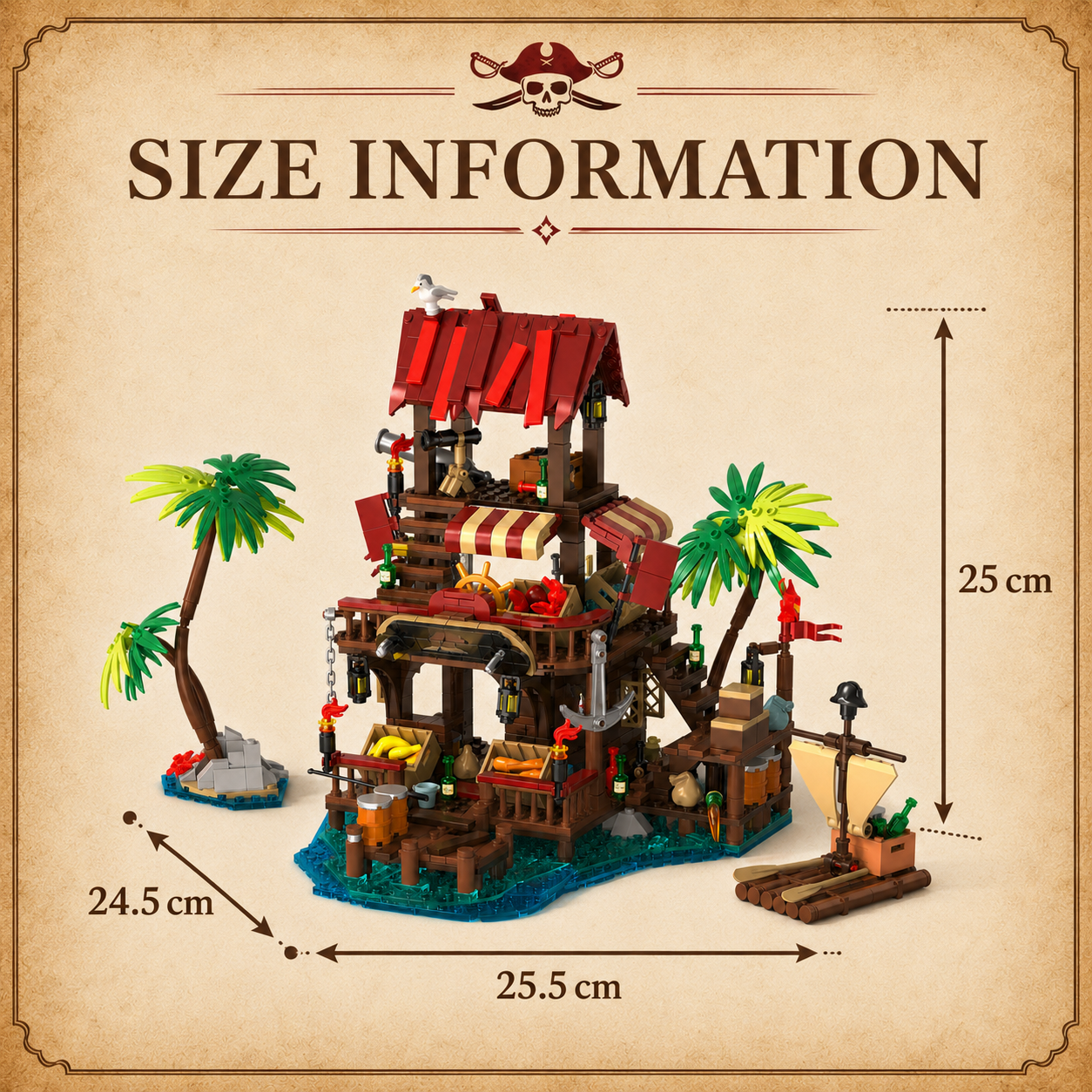 Pirates Bay Market size information diagram