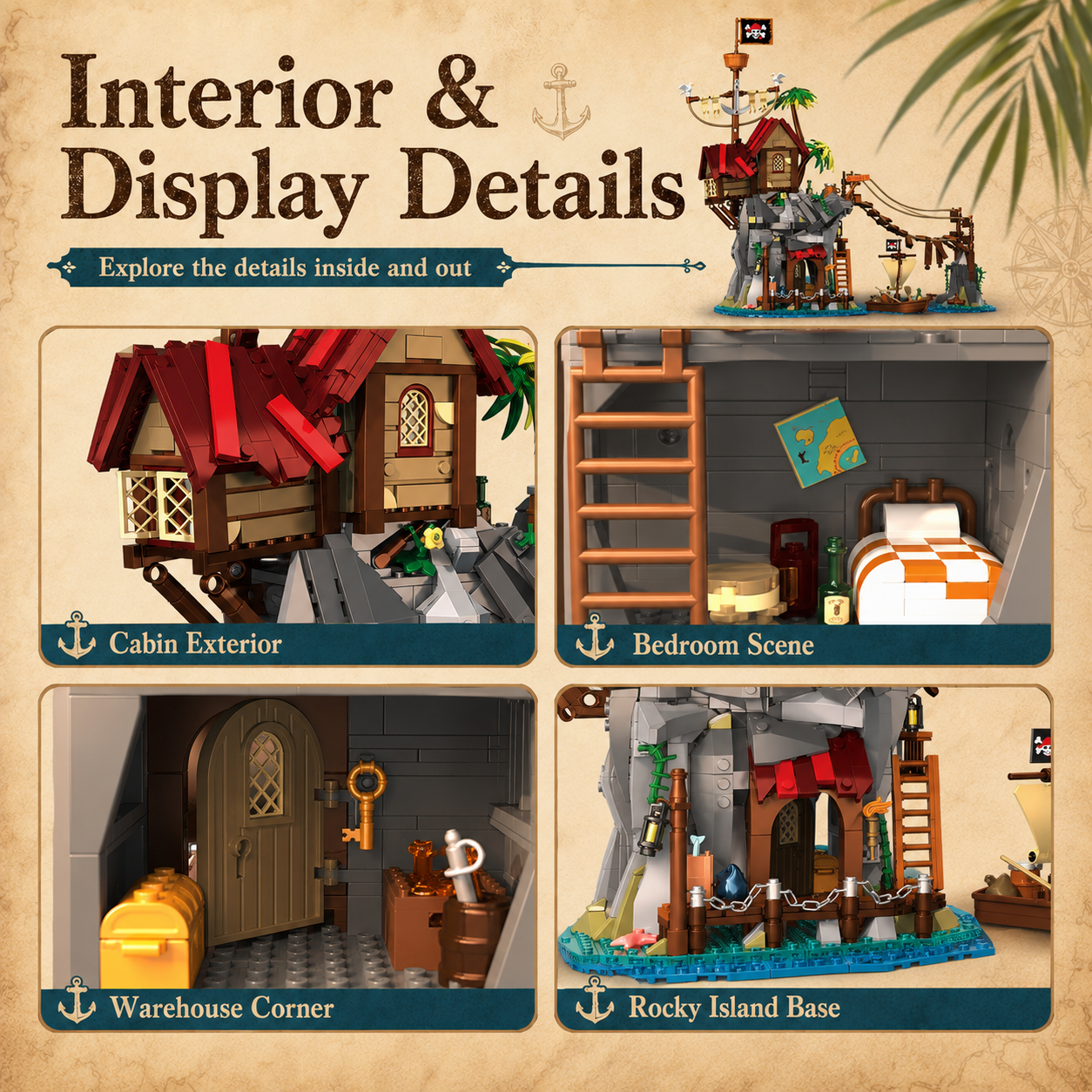 Cliffside Broken Mast Cabin interior and display details