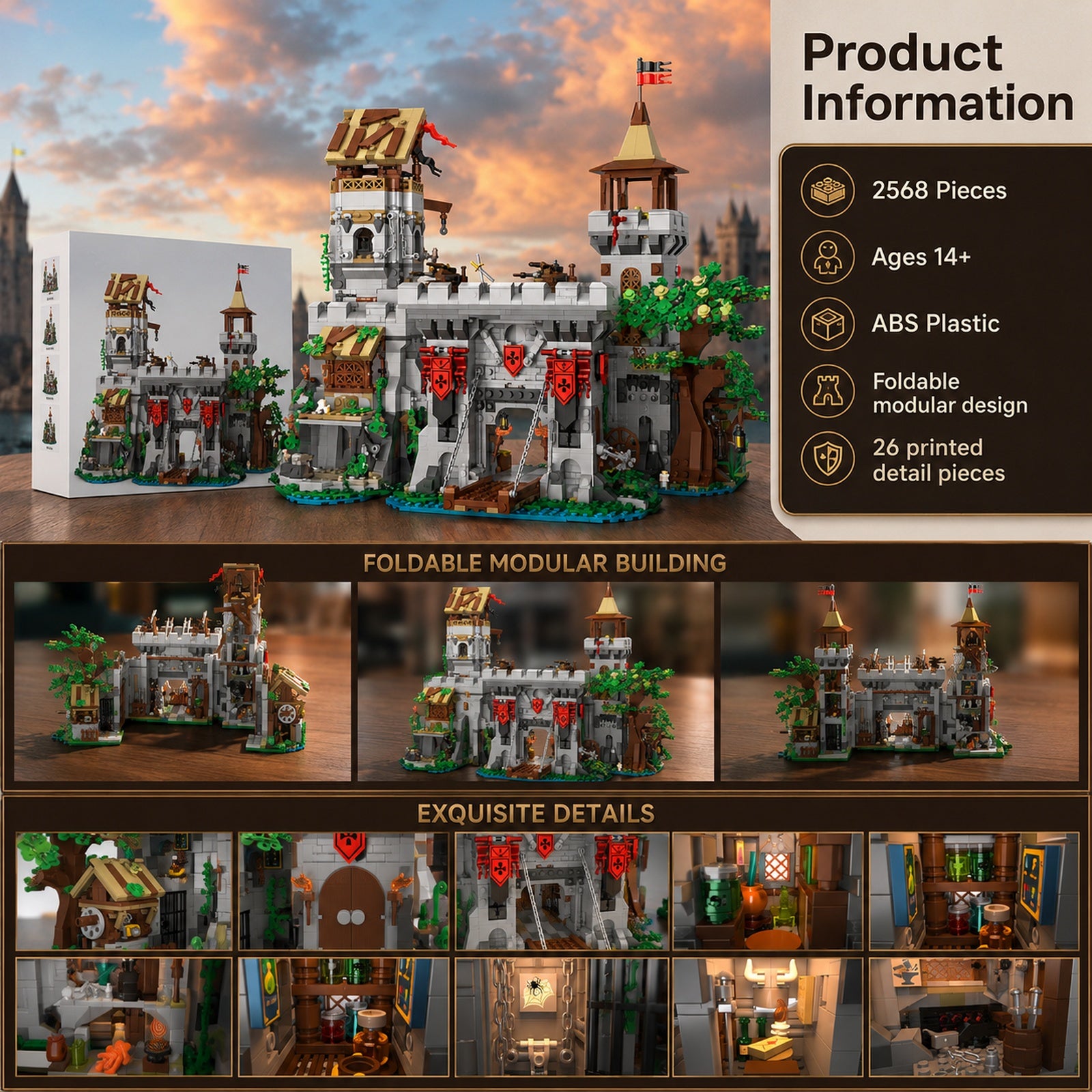 Medieval Knight Fortress product information and features
