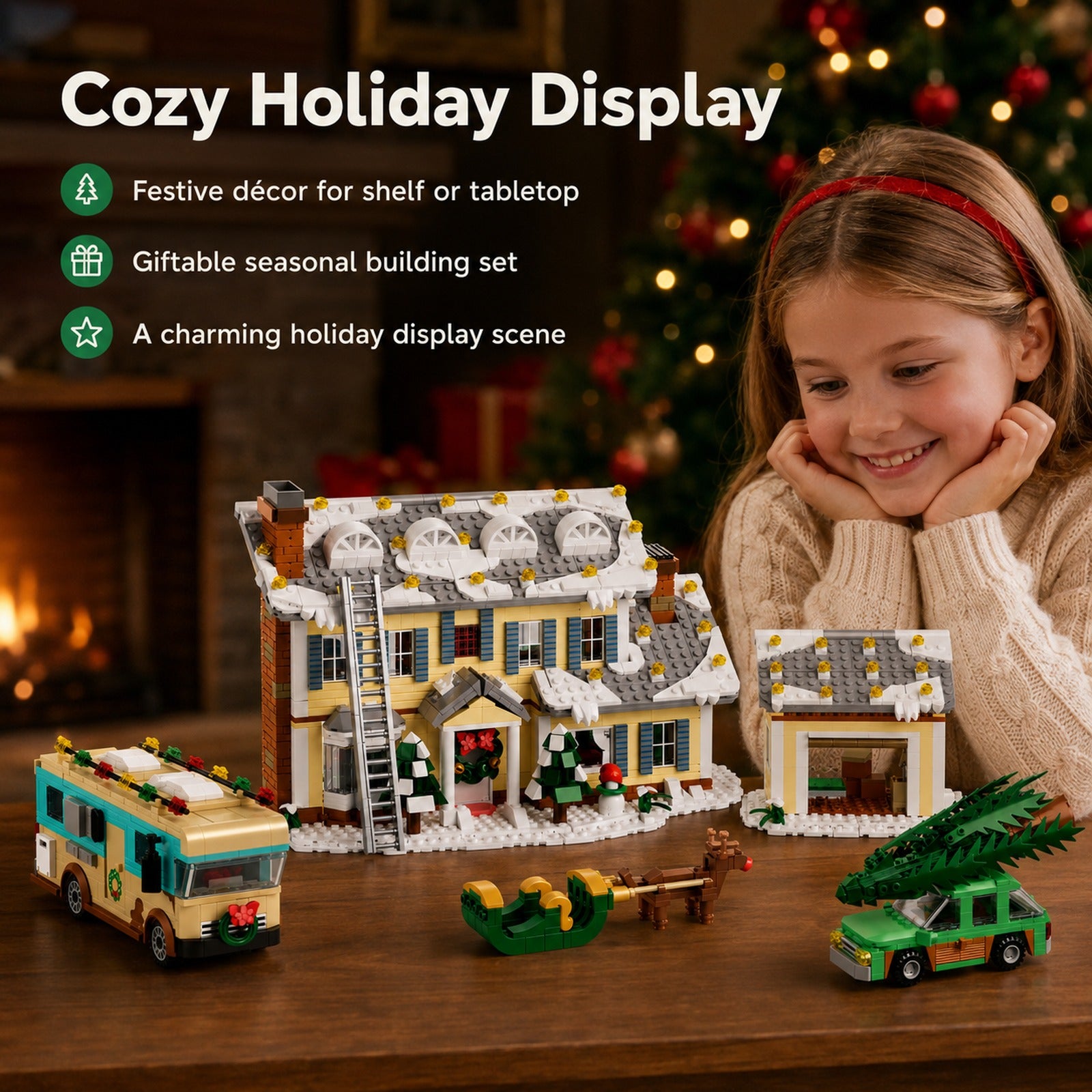 Light-Up Christmas Holiday House cozy seasonal display decor